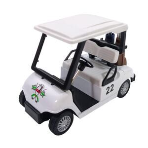 Worldwide Golf Cart Pull Back Action Kinsfun #22 Diecast Plastic Toy Vehicle
